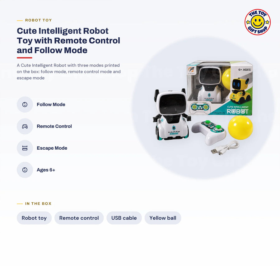 Cute Intelligent Robot with Remote Control and Follow Mode – photo 6