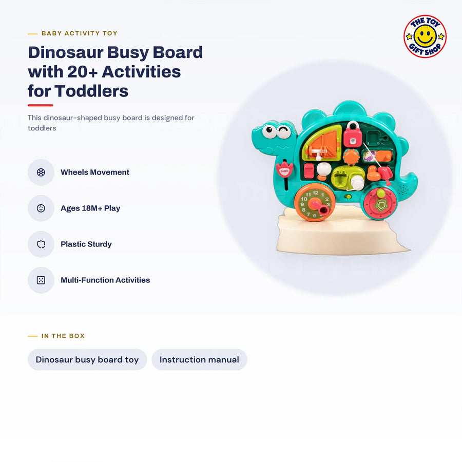 Dinosaur Busy Board with Music for Toddlers – photo 6