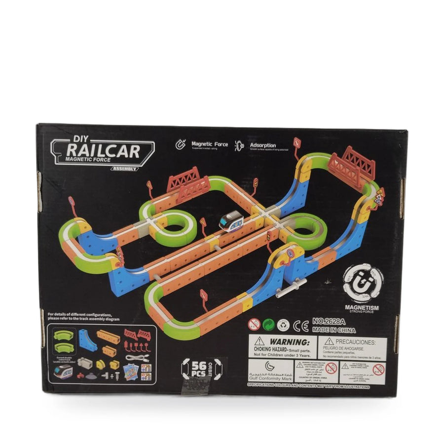 DIY Magnetic Railcar Track Set, 55 Pieces – photo 2