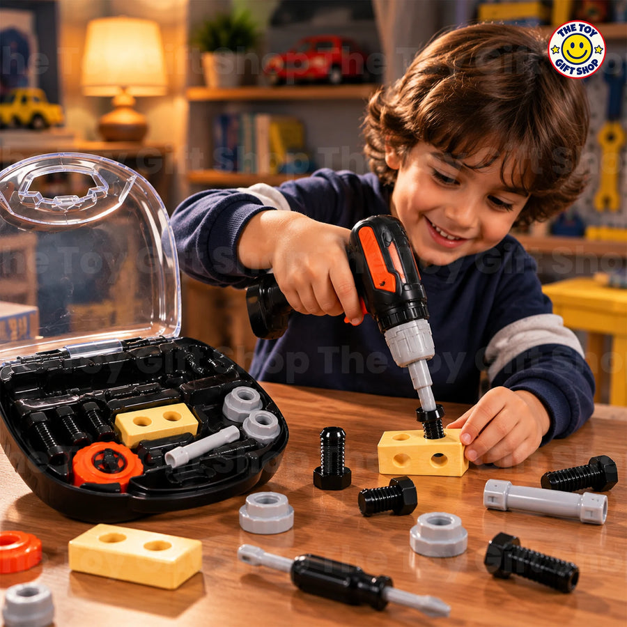Toy Electric Drill Set with Accessories in Carry Case – photo 2