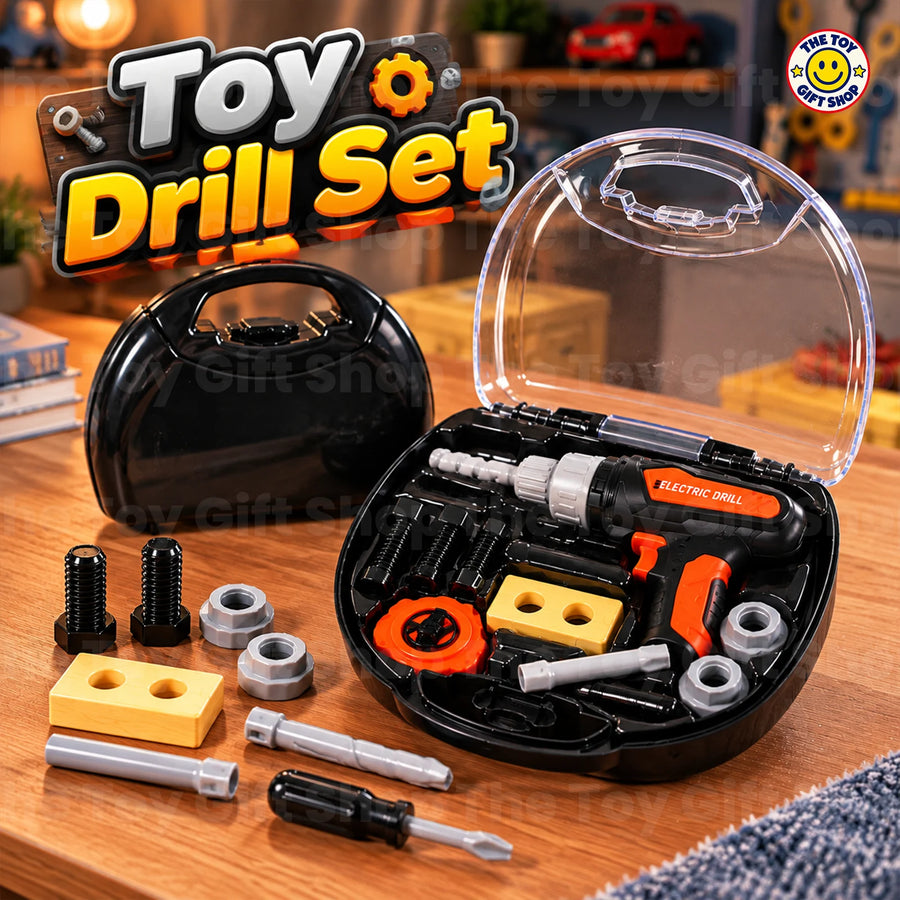 Toy Electric Drill Set with Accessories in Carry Case – photo 3