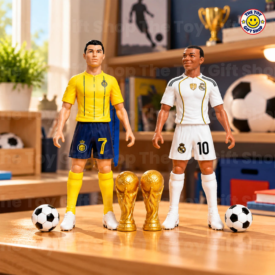 STARS Football Figure with Trophy and Ball – Ronaldo or Mbappé – photo 2