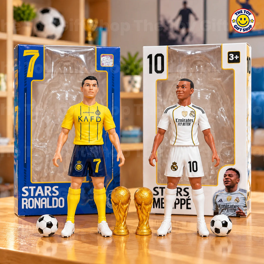 STARS Football Figure with Trophy and Ball – Ronaldo or Mbappé – photo 3