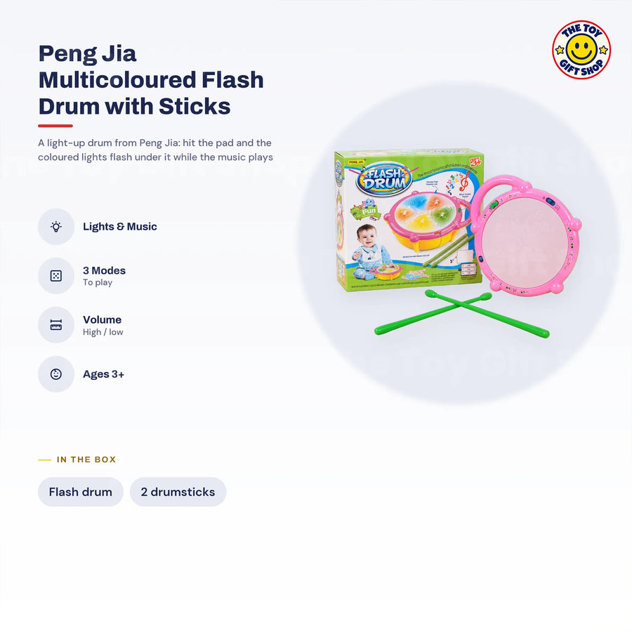 Peng Jia Light-Up Flash Drum with Sticks – photo 6