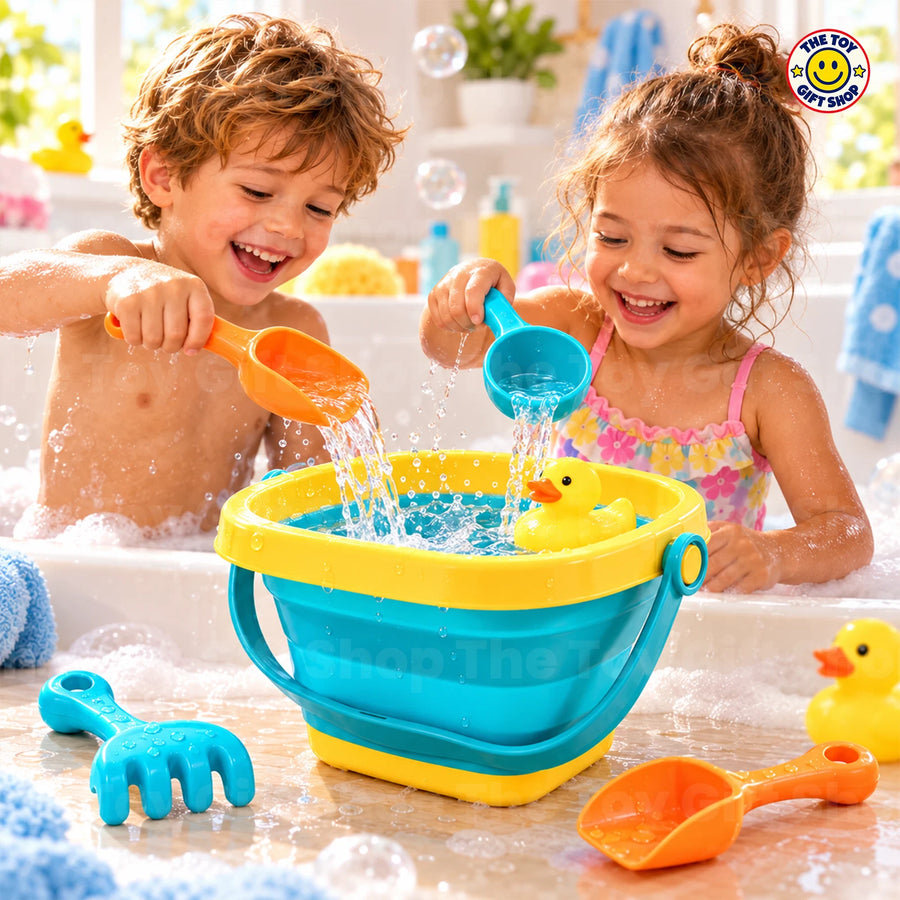 HUANGER Folding Bucket Bath Toy Set – photo 2