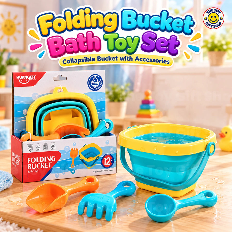 HUANGER Folding Bucket Bath Toy Set – photo 3