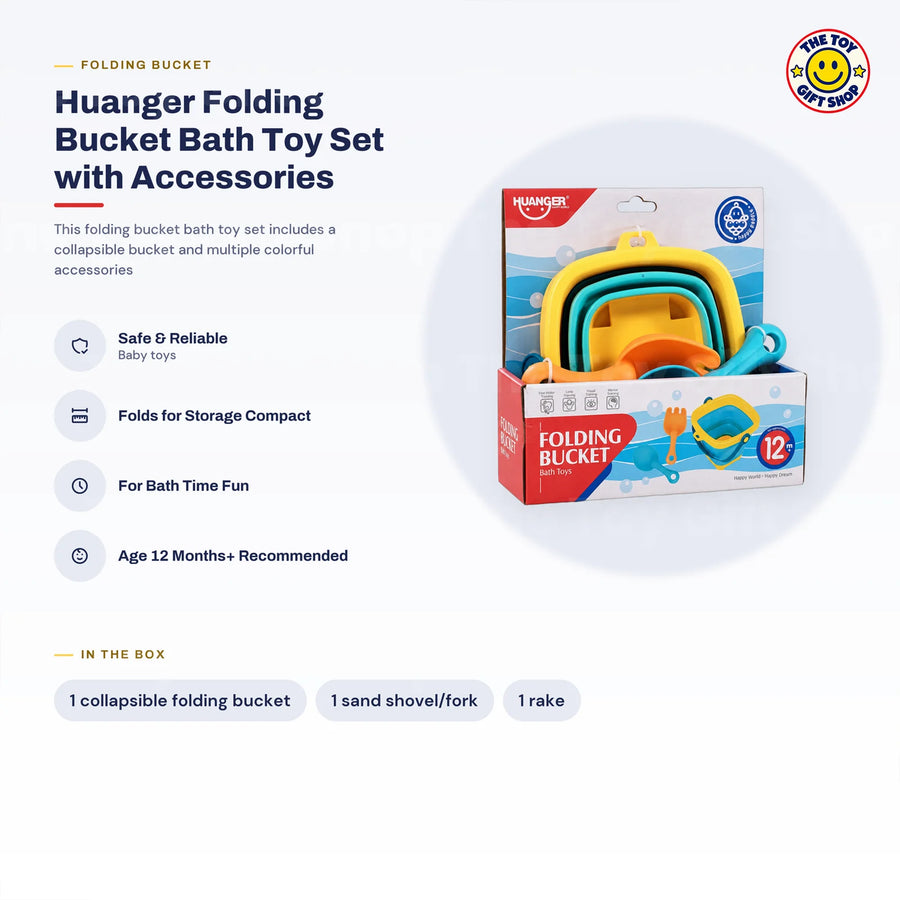 HUANGER Folding Bucket Bath Toy Set – photo 5