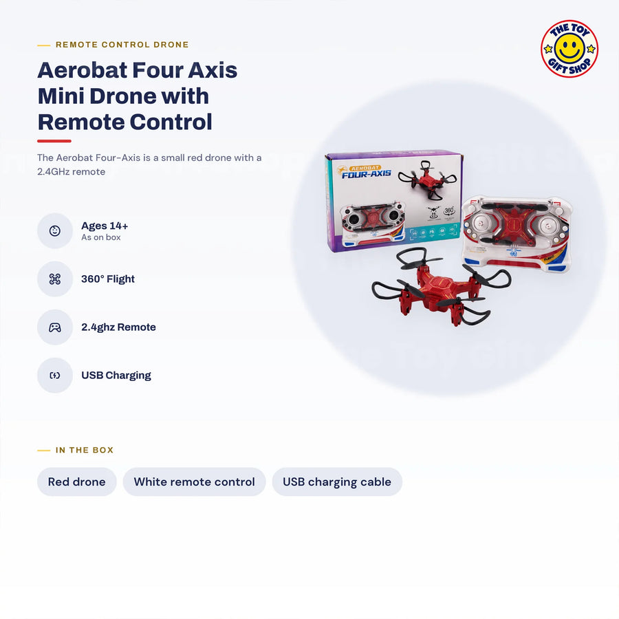 Aerobat Four-Axis Mini Drone with Remote Control – photo 6