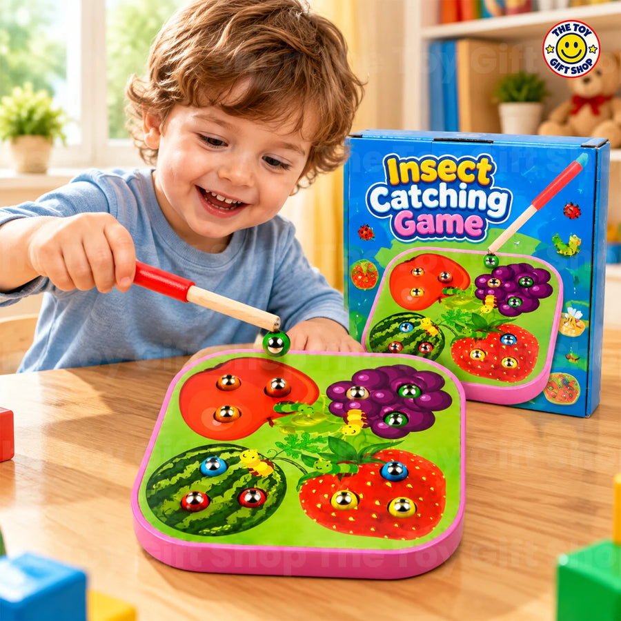 Four in One Insect Catching Game, Magnetic Wooden Board – photo 2