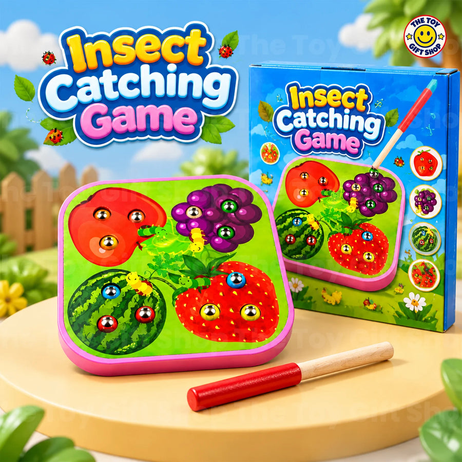 Four in One Insect Catching Game, Magnetic Wooden Board – photo 3