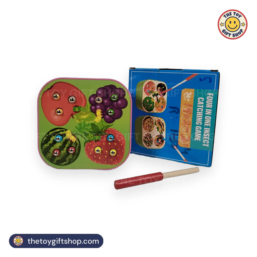 Four in One Insect Catching Game, Magnetic Wooden Board – photo 5