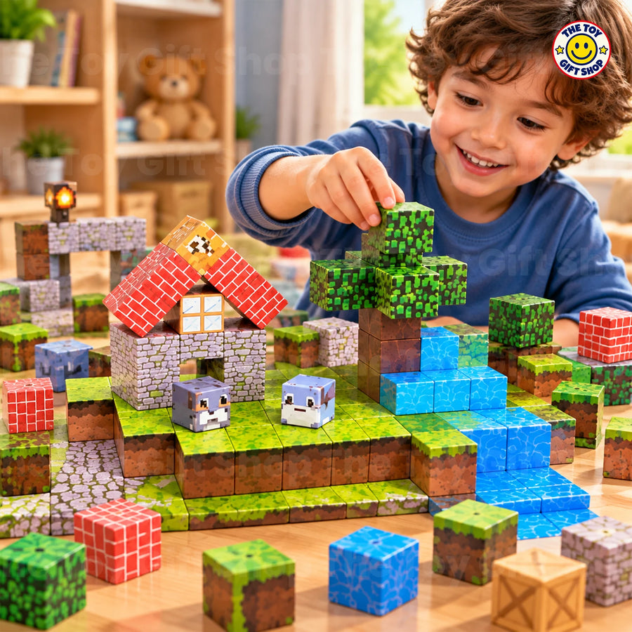 Minecraft-Style Magnetic Building Blocks, 48 Pieces – photo 2