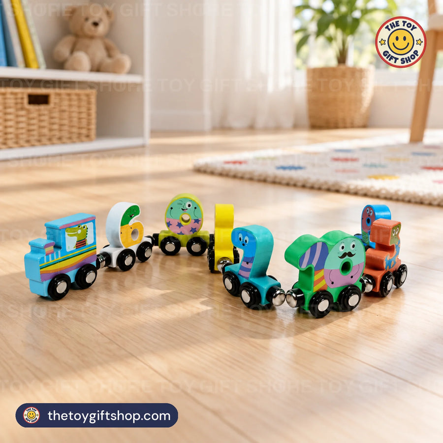 Magnetic Number Train Set with Numbered Cars – photo 4