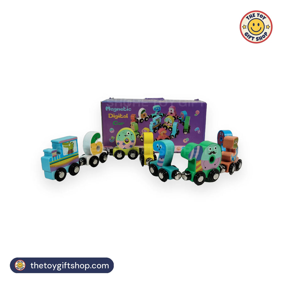 Magnetic Number Train Set with Numbered Cars – photo 5