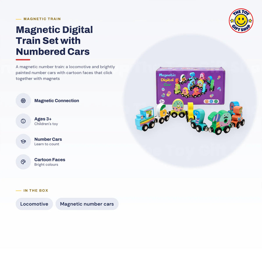 Magnetic Number Train Set with Numbered Cars – photo 6