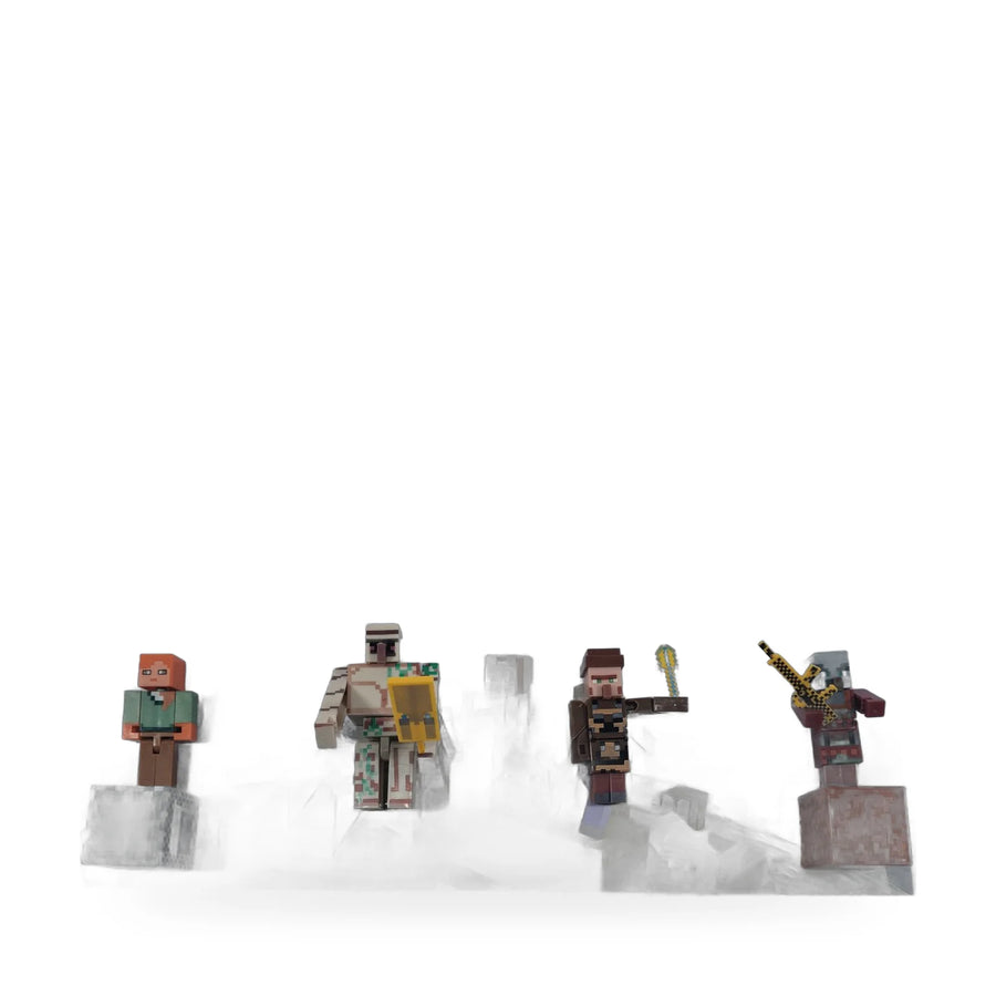 Minecraft Village and Pillage figure set in its window box