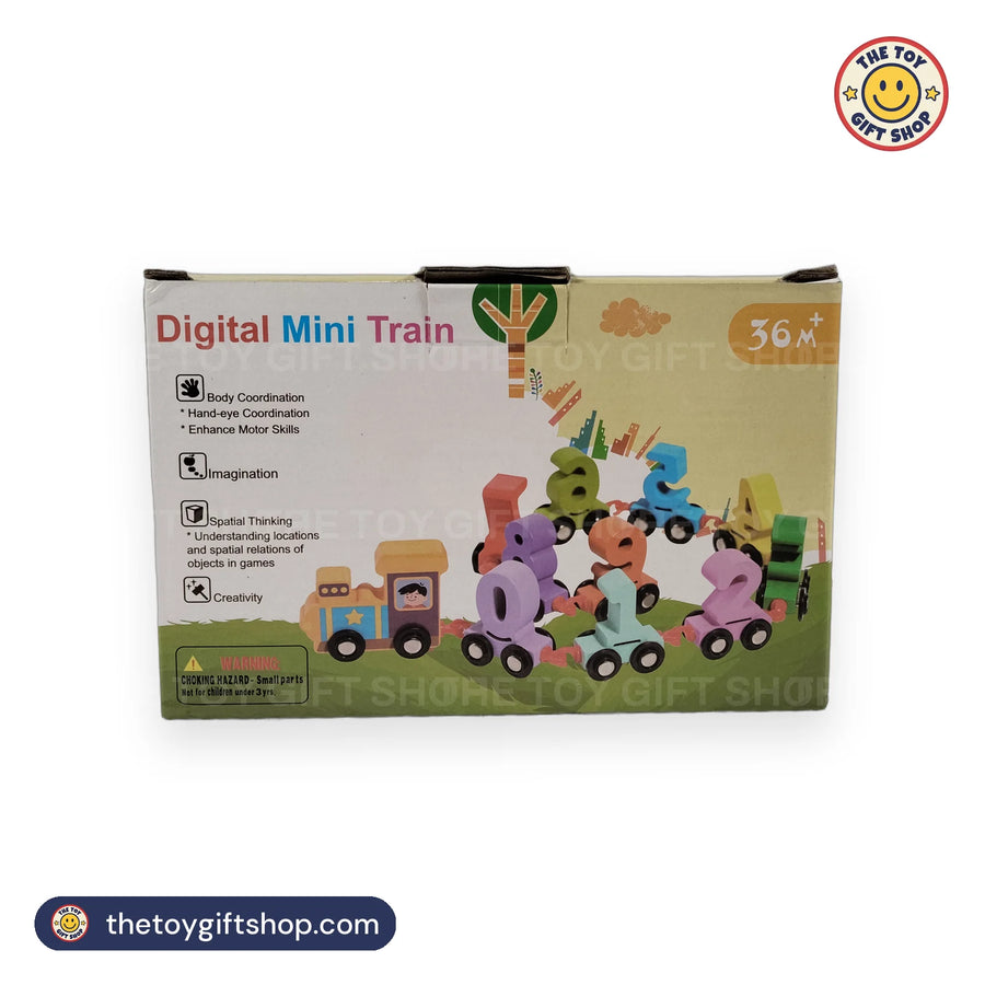 Digital Mini Train, Wooden Number Train 0 to 9 – photo 2