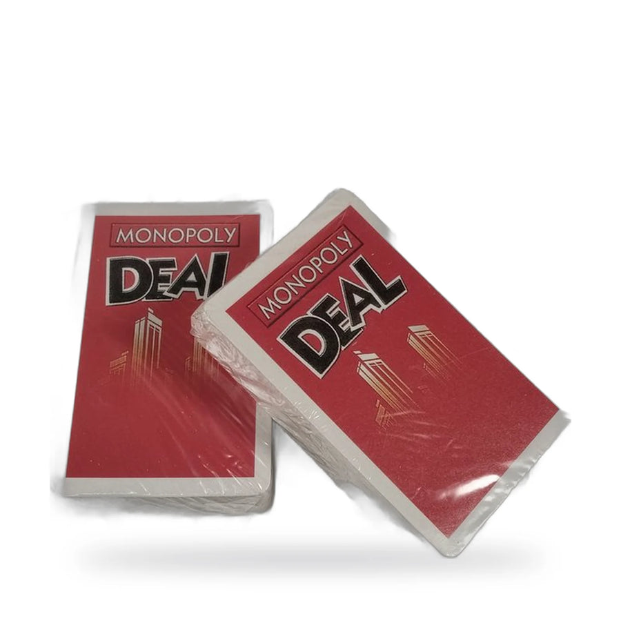 Monopoly Deal card game box and deck of cards