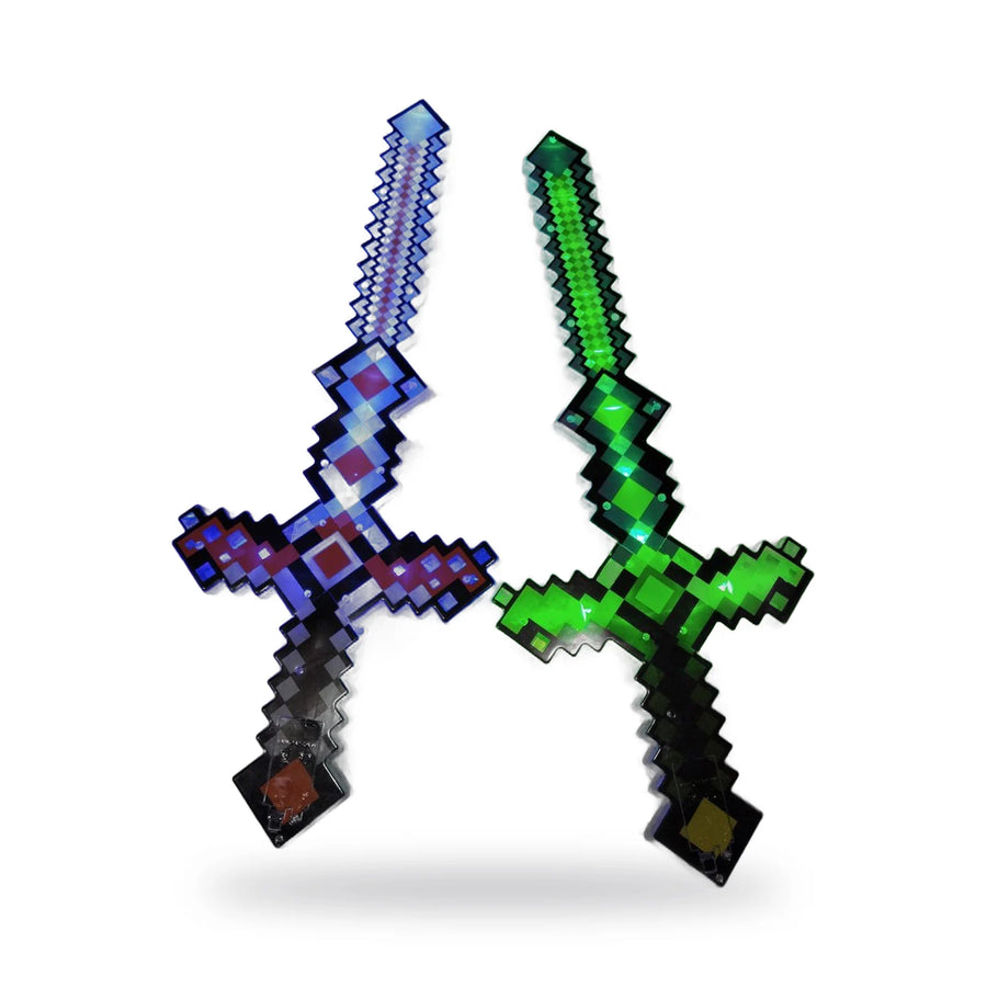 Pixel LED Light-Up Sword, Minecraft-Style – photo 2