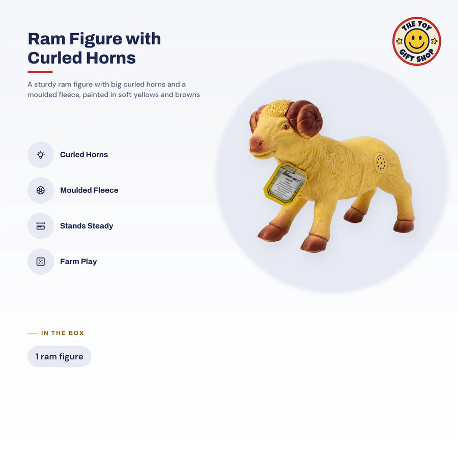 Ram Figure with Curled Horns – photo 4