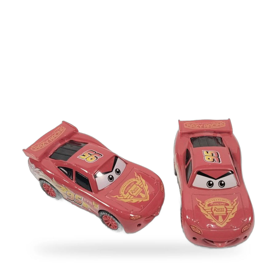 Red Race Car Toy with Cartoon Face, No. 95 – photo 2