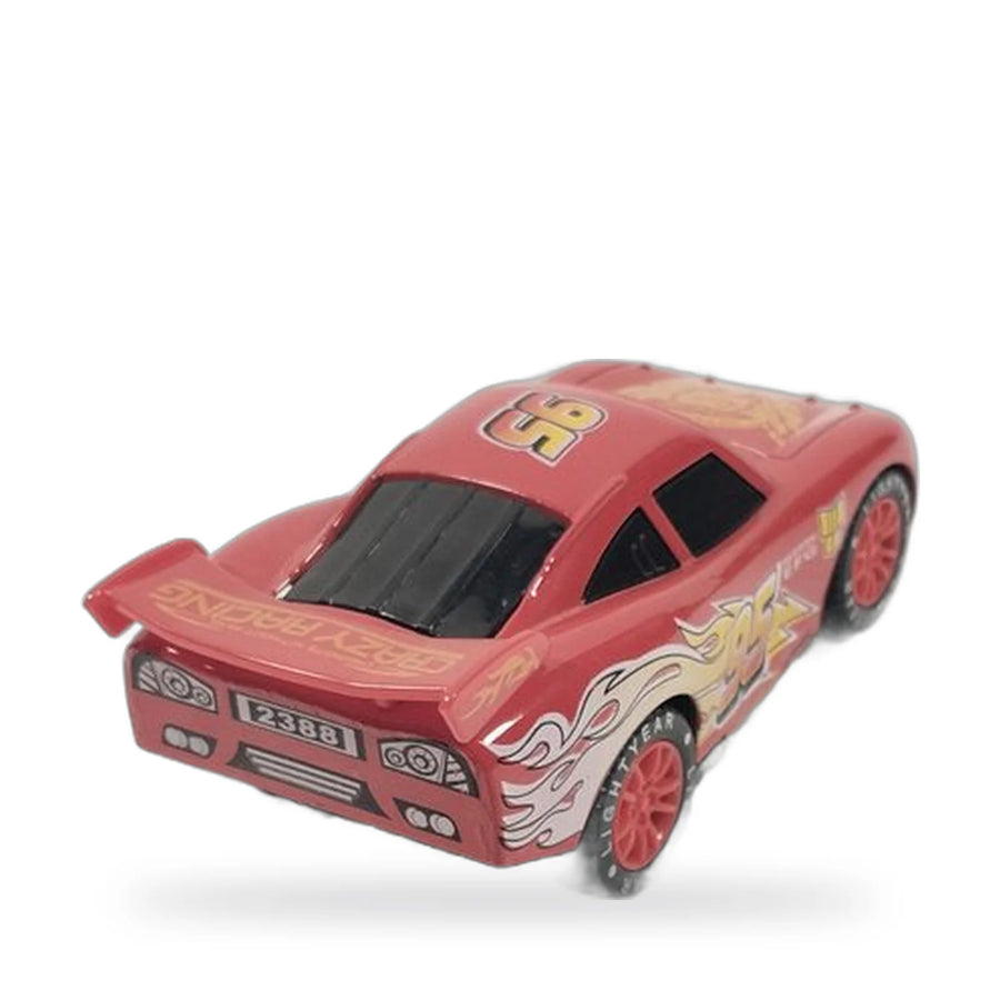 Red Race Car Toy with Cartoon Face, No. 95 – photo 3