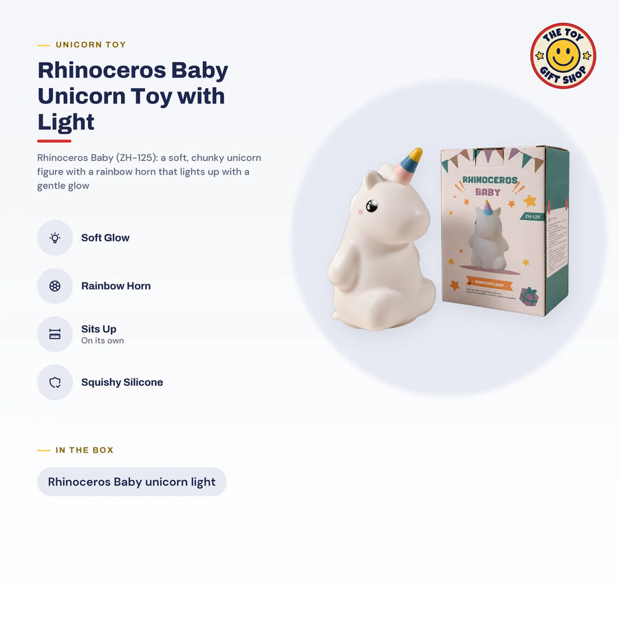 Rhinoceros Baby Unicorn Toy with Light – photo 4