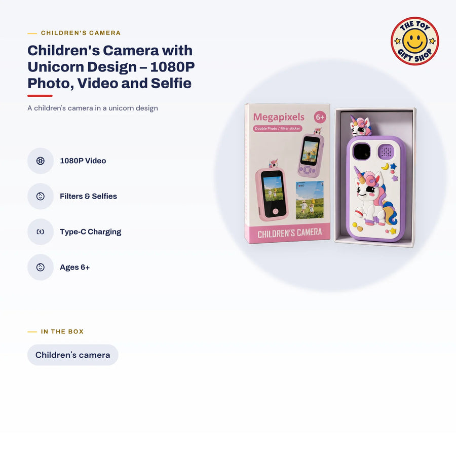 Children's Camera with Unicorn Design, Photo and Video – photo 4