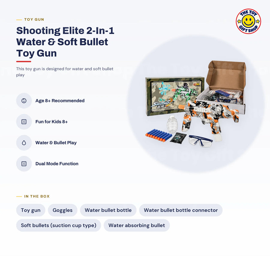 Shooting Elite 2-in-1 Water and Soft Bullet Toy Gun – photo 6