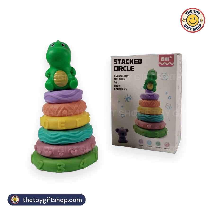 Stacked Circle Ring Stacker with Dinosaur Topper – photo 5