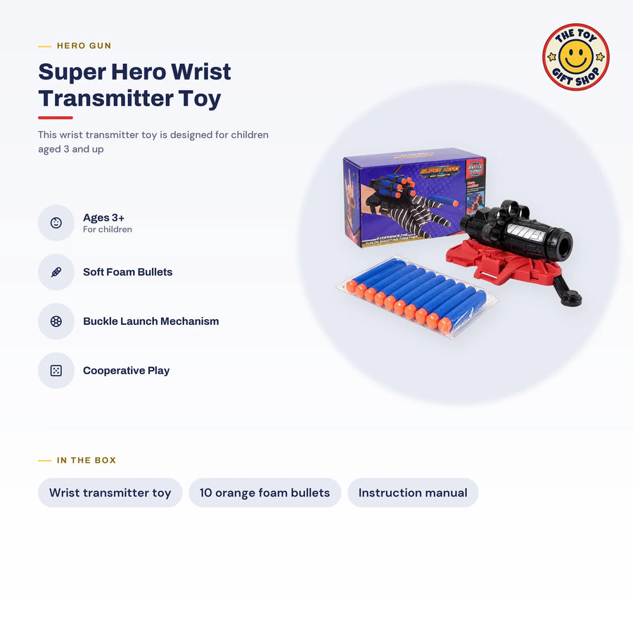 Super Hero Wrist Launcher with Foam Bullets – photo 3