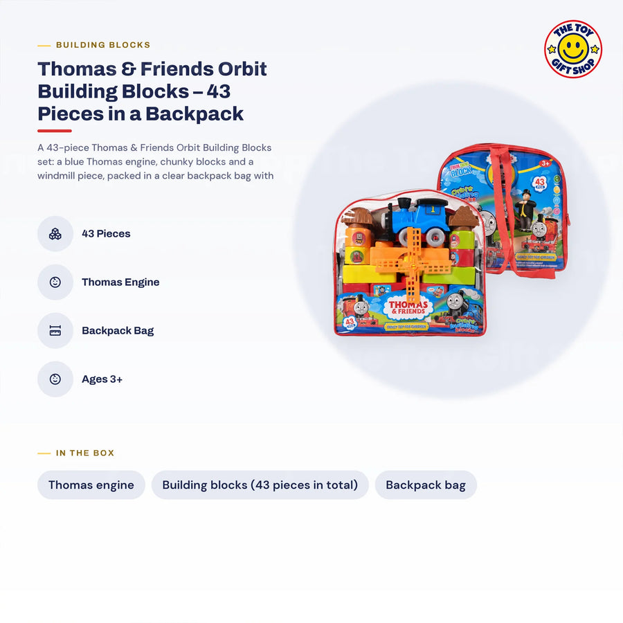 Thomas & Friends Building Blocks – 43 Pieces in a Backpack – photo 5