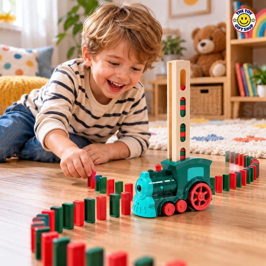Domino Train Toy with 60 Dominoes – photo 2
