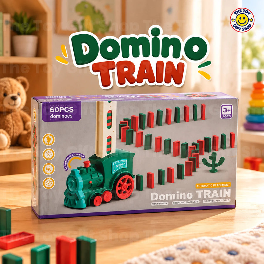 Domino Train Toy with 60 Dominoes – photo 3