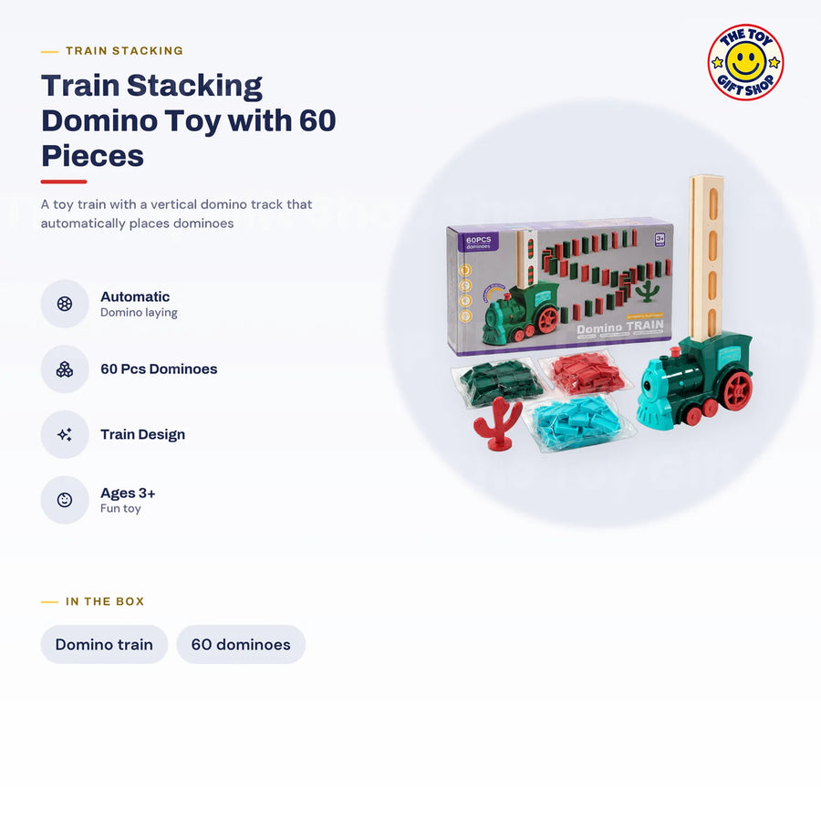 Domino Train Toy with 60 Dominoes – photo 6
