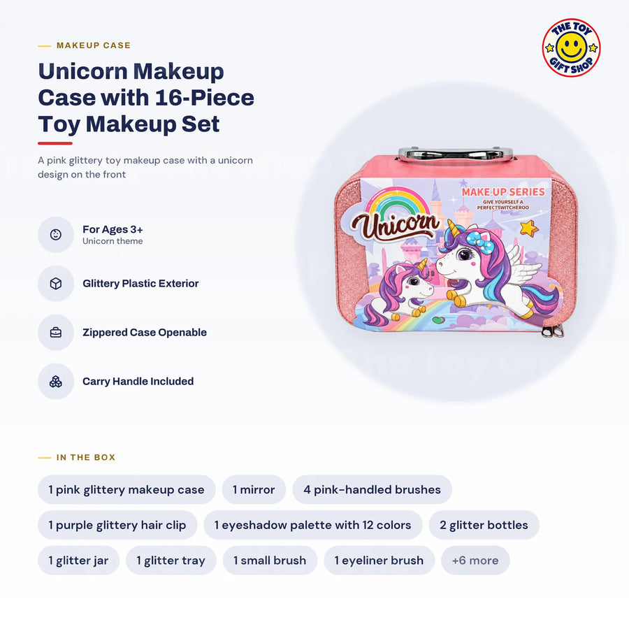 Unicorn Makeup Case with 16-Piece Toy Makeup Set – photo 7