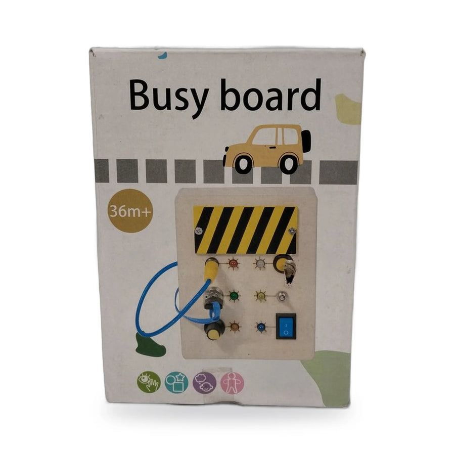 Wooden Busy Board with Blue Strap – photo 2