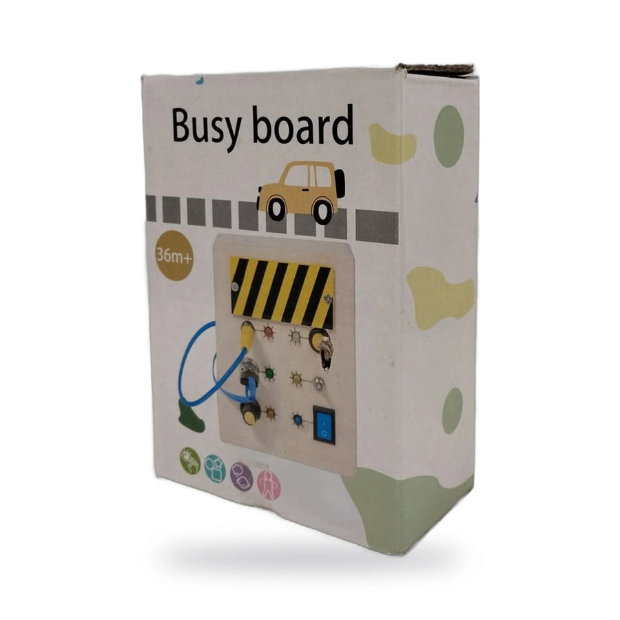 Wooden Busy Board with Blue Strap – photo 3
