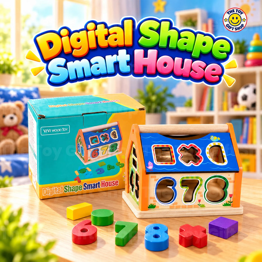 ViVi Wooden Shape and Number Sorter House – photo 2