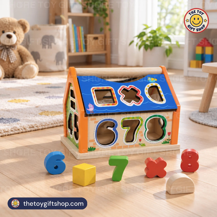 ViVi Wooden Shape and Number Sorter House – photo 4