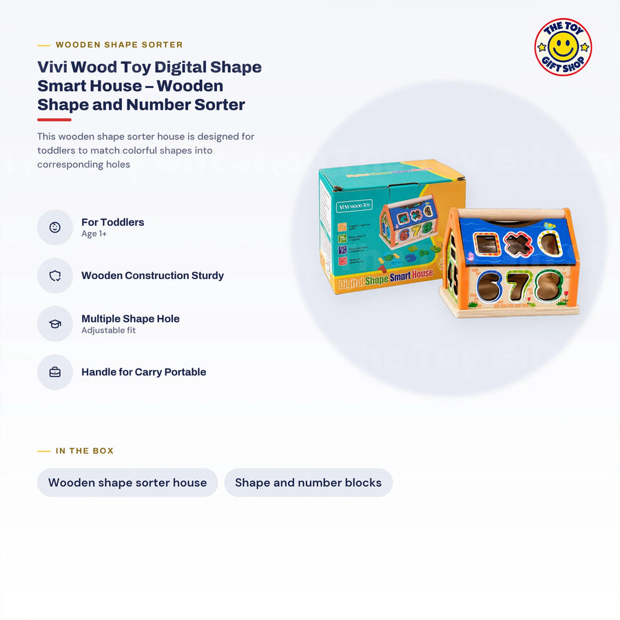 ViVi Wooden Shape and Number Sorter House – photo 7